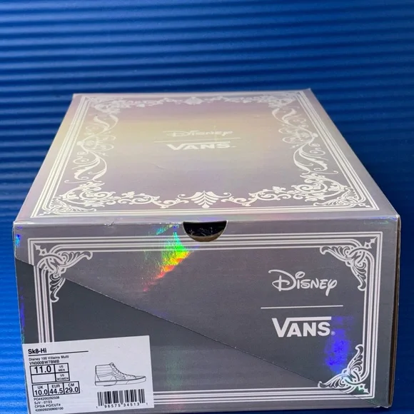 Size 11- Men’s Vans X Disney 100 Villains Sk8 Hi Shoes Black Multi Sneakers NEW - Picture 10 of 10